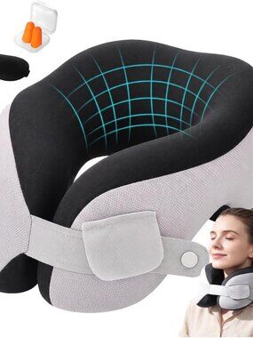 Travel Neck Pillows for Airplanes-6 in 1 Wear Styles, Relief Neck Pain